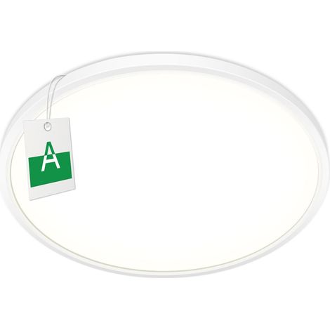 Plafonnier LED, d'efficacité A 4000K 7W 17000LM, Ø23 CM Ronde Plate Lampe Simple Moderne Mince Salle de Bain Étanche IP54 pour Salon Chambre Cuisine Balcon Couloir Sous-Sol Bureau (1/5)