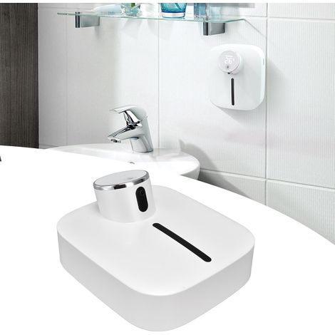 Intelligenter, berührungsloser Wandseifenspender (320 ml) mit Schaum-Handdesinfektionsmittel, ideal für Küche, Bad und Büro, USB-aufladbar, weiß (1/5)