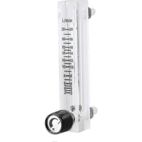 Débitmètre d'oxygène Lzq-7 de 120 mm de hauteur, 1-20 Lpm, pour la mesure de l'oxygène dans l'air (1 pièce, blanc)