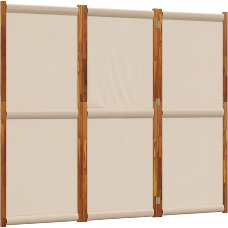 Cloison de séparation 3 panneaux taupe 210x180