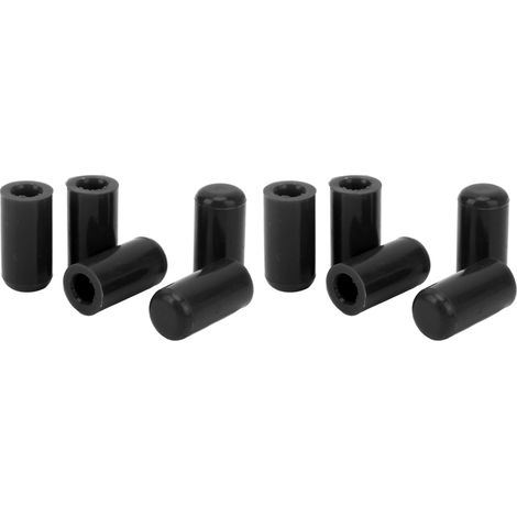 Lot de 10 bouchons en silicone pour embouts de tuyau d'admission d'air de voiture, diamètre intérieur 8 mm, universels, noirs (1/5)
