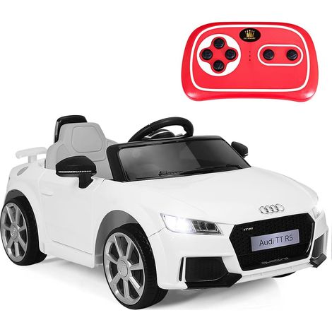 Goplus – Voiture électrique pour enfants Audi TT RS – Télécommande 2.4G – Klaxon, musique, phares LED – Démarrage lent, ceinture de sécurité – 37-96 mois