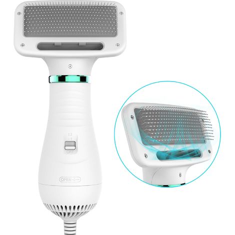 Sèche-cheveux pour animaux de compagnie 2 en 1, sèche-cheveux de toilettage, brosses pour chiens de petite et moyenne taille, chats, prise ue (1/5)