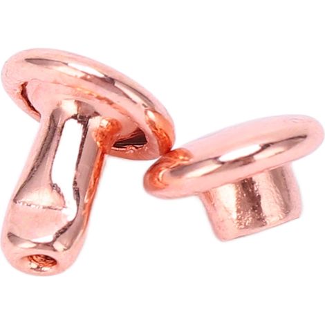 100 Rivets en Laiton Doré Rose pour Accessoires de Mode, Maroquinerie et Créations en Cuir DIY