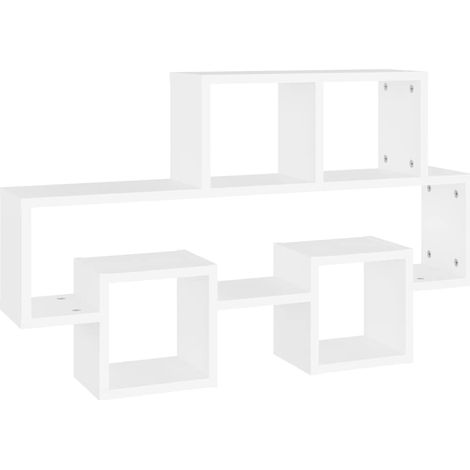 Estante pared forma coche madera ingeniería blanco 82x15x51 cm vidaXL (1/5)