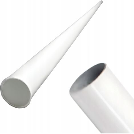 Tube en acier - 140 cm - Ø 12 mm - Blanc - Revêtement en poudre - Idéal pour garde-corps et balustrades