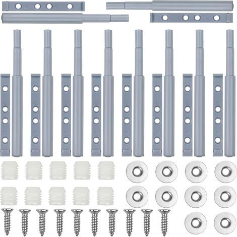 Cabinet Door Magnet, 10 Pieces Push to Open Push Button Pressure Magnetic Latch, Door Close Damper, Cabinet Drawer Rebounder, Magnetic Closet Push Button (1/5)