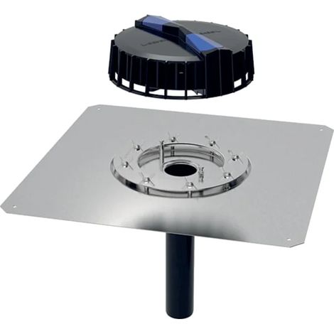 Geberit Pluvia sumidero de cubierta con chapa de conexión y brida de fijación: capacidad de desagüe=1–12l/s, 359109001