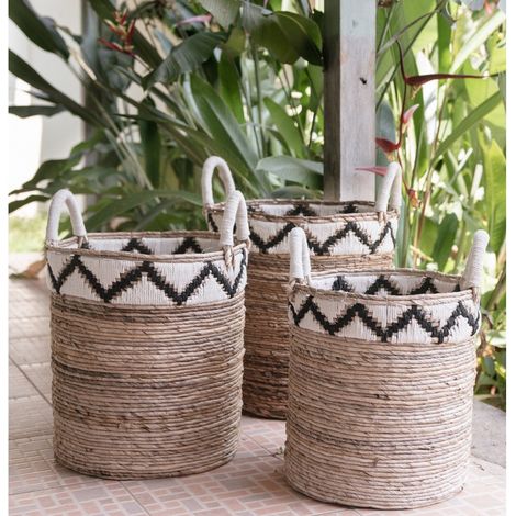 Panier de Rangement, Panier à Linge et Cache-Pot en Fibre de Bananier - 3 Tailles - PANGIVO