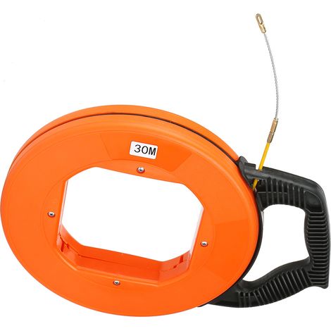Tire-câble en fibre de verre non conductrice de 30 m en bobine, outil de tirage de câbles électriques (1/5)