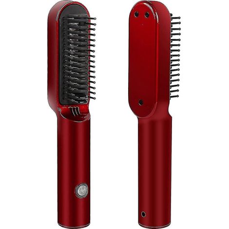 Brosse lissante pour cheveux, peigne intégré, anti-brûlure, chauffe rapide, lissage sûr. (1/5)