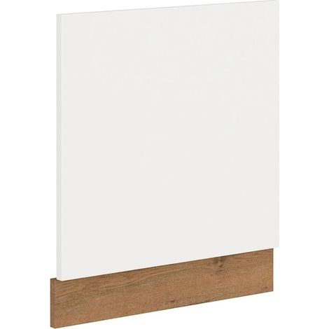 Küche Vigo Frontblende Geschirrspüler integriert 60 cm Eiche Lancelot Weiß Glanz (1/2)