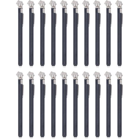 Manomètre à crayon pour pneus, 20 pièces, 10 à 50psi, outils de réparation de Service automobile de poche pour voiture et camion, 0.7 à 3,5 bars, 70 à 350kpa (1/5)