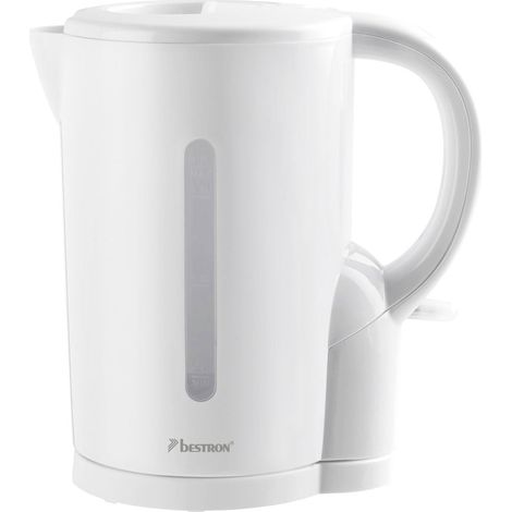 Bollitore elettrico da 2200 Watt da campeggio Cucine da 1,7 litri stufe per il tè da cucina bianco Bestron AWK1101W (1/4)