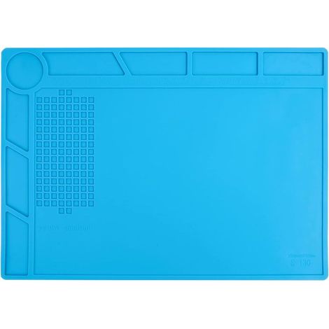 Tapis de soudure silicone, Tapis de travail magnétique résistant à la chaleur,35x25cm Tapis de réparation,Soldering Mat antistatique,Pour gauchers, pour pistolets à souder, pistolets à chaud (1/5)