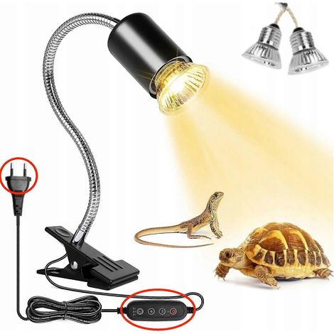 Lampe chauffante 50 W pour aquarium/terrarium à tortues (1/5)