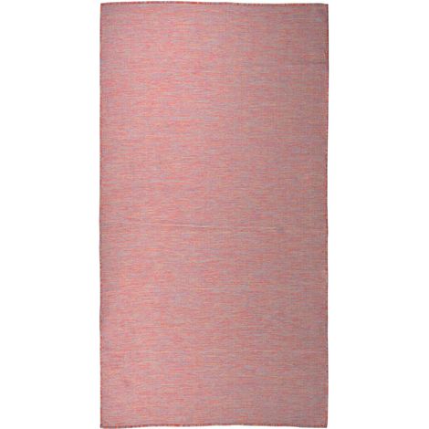 vidaXL Tapis à tissage plat d'extérieur 80x150 cm Rouge (1/5)