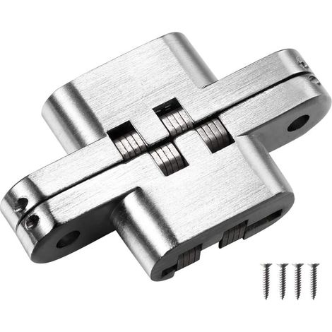 1 pièce 69 mm Charnières Invisibles en Forme de Croix Dissimulées pour Meubles de la Quincaillerie en Bois