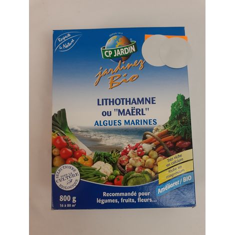 CP JARDIN - Lithothamne Maërl Algues Marines - 800g - Amendement Bio Calcium et Magnésium - Fortifie et Corrige le pH - Voir photos