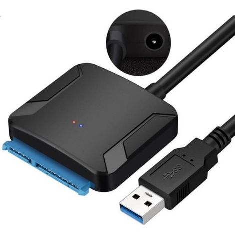 Adaptateur USB 3.0 vers SATA - Convertisseur pour Disque Dur SSD HDD 2,5 Pouces 3,5 Pouces - Alimentation 12 V - Câble 45 cm - 1 Pièce (1/4)