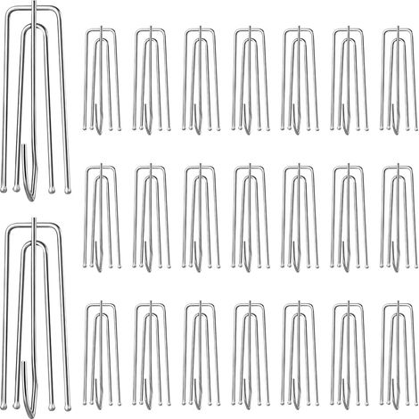 Lot de 50 Cochet ideau, Acie Inoxydable Cochets ideaux 4 Boches Pince Pli Cochet Clip Cochets Giffes ideau pou ideau de Douche, de fenête, de Pote et de Douche (1/4)