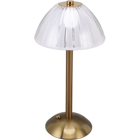 Lampe de Table LED Industrielle Rechargeable USB, Lampe de Bureau Rustique à Variateur Sans Palier, Veilleuse de Chevet pour Restaurant, Bar, Café (1/5)