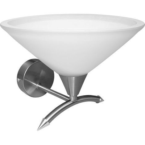 Applique murale Candellux Helia E27 chrome verre blanc