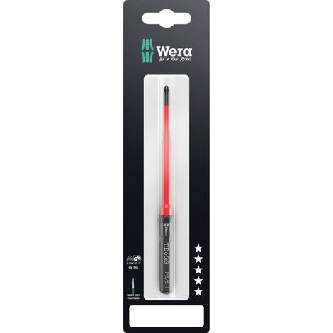 Wera Kraftform Kompakt VDE 65 iS PZ/S 1x157 mm TIE SB Elektriker Plus/Minus Wechselklinge 1 mm