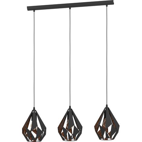 Suspension Carlton 1, lustre vintage à 3 lampes, luminaire intérieur (1/5)