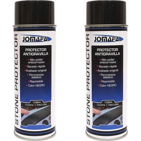 2 X SPRAY ANTIGRAVILLA COLOR NEGRO 500ML PROTECTOR BAJOS DE COCHES - PASOS RUEDA