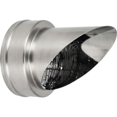 MAKA Terminale a Becco con Griglia Canna Fumaria Doppia Parete 50 Inox Ø 100 mm (esterno 200) (1/5)
