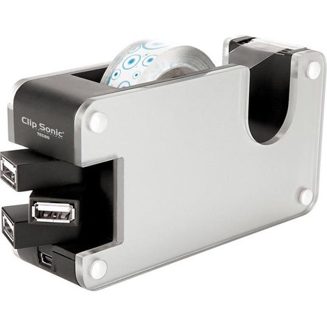Dévidoir ruban adhésif avec hub 4 ports Clip Sonic Technology