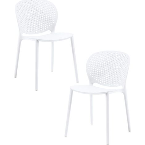 Packs Sillas Jardín - Pack 2 Sillas Brandi - Blanco (1/5)