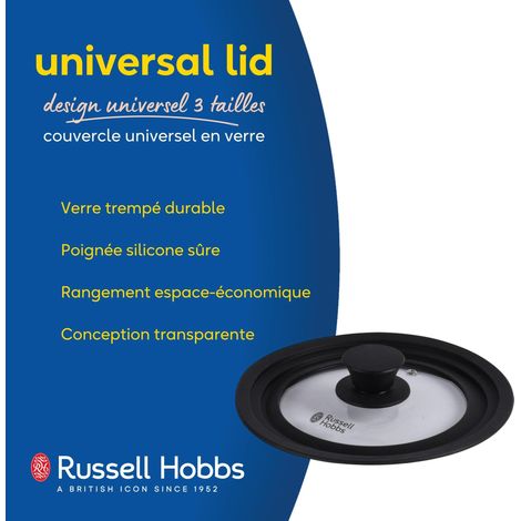 Couvercle Universel De Casserole – Couvercle En Verre Trempé, Bordure En Silicone Pour Casseroles 16cm, 18cm, 20cm, Couvercle De Pot De Rechange Avec Sortie De Vapeur (1/5)