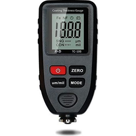 Lackschichtdickenmessgerät Autolack Lackmessgerät auto Car Karosserie Schichtdickenmessgerät 0-1300μm LCD Display Für Eisen Aluminium