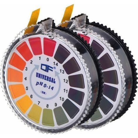Bandelettes de test PH, 2 rouleaux de bandelettes de test, indicateur de bandelettes de test de ph de piscine Mesure du pH gamme complète 0-14 (1/4)