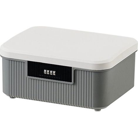 Scatola portaoggetti,Dimensioni 26,2 x 22 x 12,1 cm,Chiudibile a chiave,Lucchetto a combinazione,Kit di pronto soccorso,Blu (1/5)
