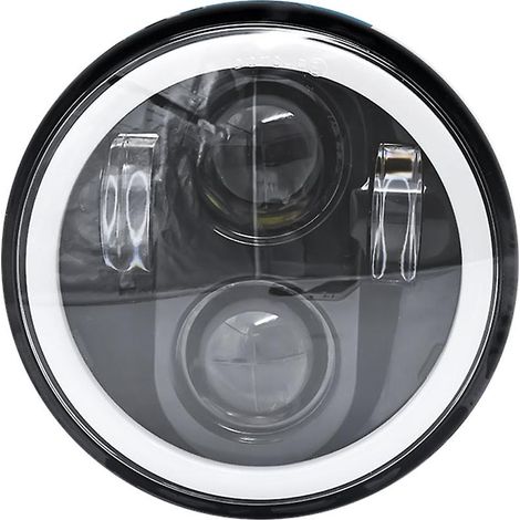 Phare LED 5,75", phare de moto 5-3/4" avec halo blanc DRL pour Sportster Iron 883 Street (1/5)