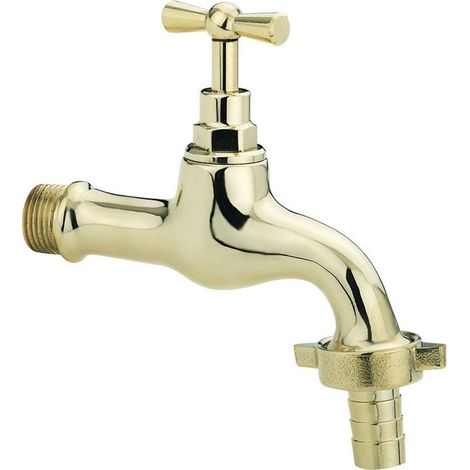 1/2“-Wandarmatur mit Schlauchanschluss aus Messing, glänzend gelb – Idral 0151G12 (1/4)