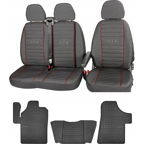 Ensemble de housses sur mesure et tapis en caoutchouc pour Mercedes Vito 2003-2014 – Ajustement parfait – Installation facile – Inodores