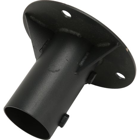 Platine sol robuste pour poteau clôture maille chaîne, fixation béton pour poteau rond boîte lettres drapeau 65 mm / 2.6 in (1/5)