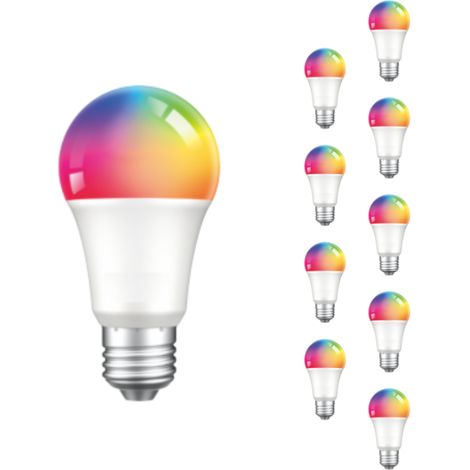 Ampoule LED Connectée Wifi E27 4.5W G45 RGBW - Pack de 10 - SILUMEN