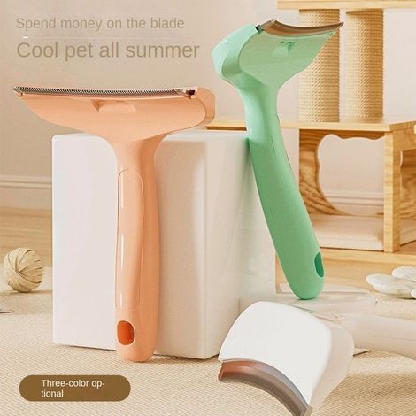 BelleRise - Peigne de toilettage (pour chats et chiens) — Outil de toilettage haut de gamme, réduit efficacement la perte de poils (Vert)
