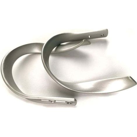 2 alzapaños decorativos de aleación de aluminio para cortinas (plateados) - Crezuo (1/3)