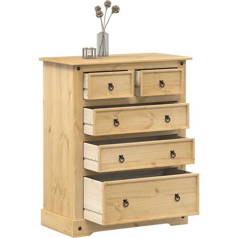 Kommode Corona 92x48x114 cm Massivholz Kiefer