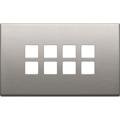 VIMAR - 22694.11 Plaque plate 4Mx8 Nickel brossé