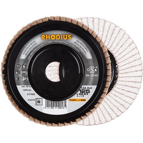 Disco segmentado Diámetro 125 mm Taladrado Ø 22,23 mm Metales no férricos LGA ALU RHODIUS 210476 (1/5)