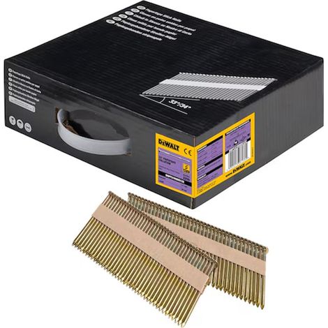 Dewalt – Pointes en bande papier 33° pour cloueur DCN692 – Galvanisées pour intérieur et extérieur – Longueur 90 mm – DNPT31R90G12Z