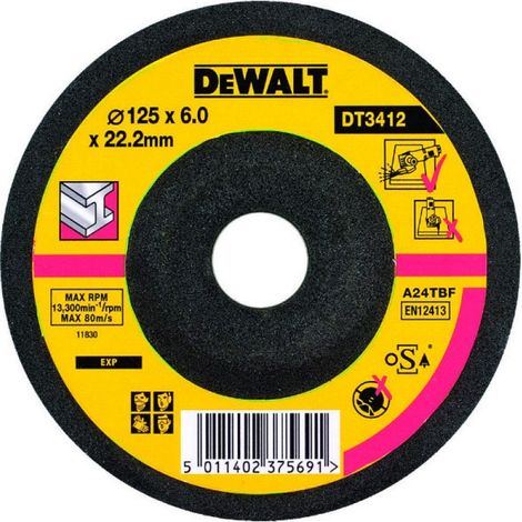 Disco per metallo depresso per smerigliatrici 115m dt3406 Dewalt