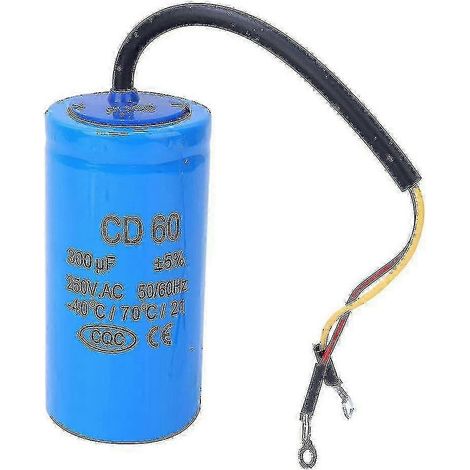 Condensateur de pompe de compresseur d'air CD60 300 µF 250 V - démarrage moteur (1/5)